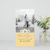 Yellow Daisies Sweet Wedding Danke (Stehend Vorderseite)