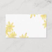 Yellow Daisies Wedding Website Card Begleitkarte (Rückseite)