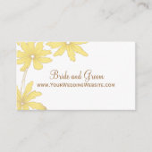 Yellow Daisies Wedding Website Card Begleitkarte (Vorderseite)