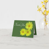 Yellow Daisis Green Background Vielen Dank Karte (Gelbe Blume)