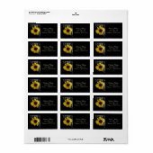 Yellow Daisy Address Label Adressaufkleber (Vorne)