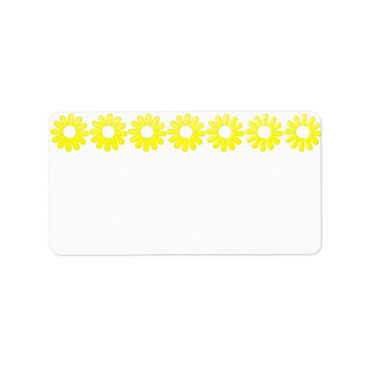 Yellow Daisy Address-Label Adressaufkleber (Vorne)