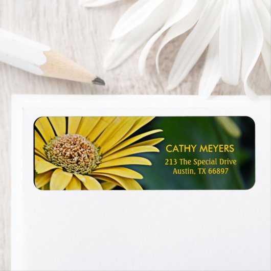 Yellow Daisy Address Labels (Insitu)