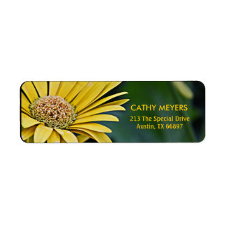 Yellow Daisy Address Labels