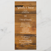 Yellow Daisy and Horseshoe Western Wedding Program Programm (Rückseite)