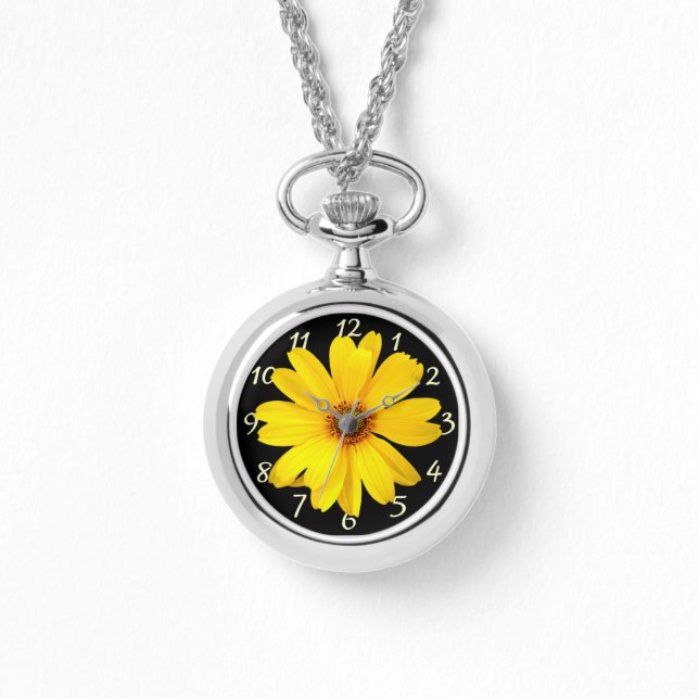 Yellow Daisy Armbanduhr (Vorderseite)