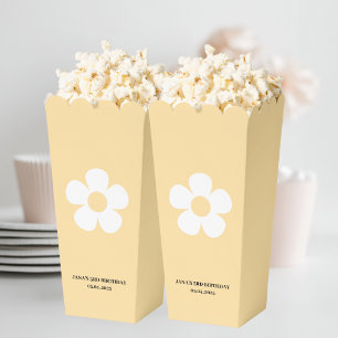 Yellow Daisy Birthday   Elegant Popcorn Geschenkschachtel