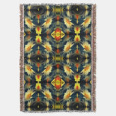 Yellow Daisy Blume Abstrakt Decke (Vorderseite Vertikal)