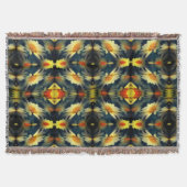 Yellow Daisy Blume Abstrakt Decke (Vorderseite)