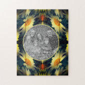 Yellow Daisy Blume Abstrakt Erstellen Sie Ihr eige Puzzle (Vertikal)