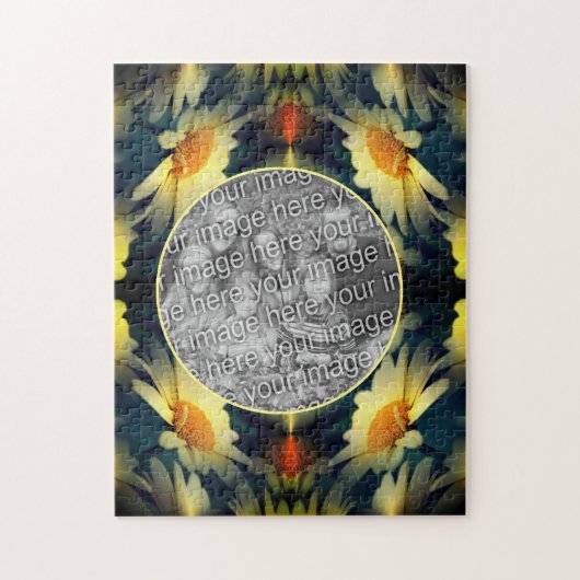 Yellow Daisy Blume Abstrakt Erstellen Sie Ihr eige Puzzle (Vertikal)