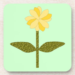 Yellow Daisy Blume Cork Untersetzer
