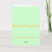 Yellow Daisy Blume Custom Get Well Card Karte (Rückseite)