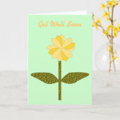 Yellow Daisy Blume Custom Get Well Card Karte (Gelbe Blume)