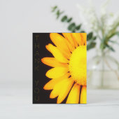 Yellow Daisy Blume Floral Artwork Danke Postkarte (Stehend Vorderseite)