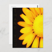 Yellow Daisy Blume Floral Artwork Danke Postkarte (Vorne/Hinten)