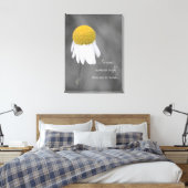 Yellow Daisy Blume Leinwanddruck (Insitu (Schlafzimmer))