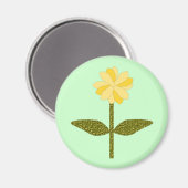 Yellow Daisy Blume Magnet (Vorderseite/Rückseite)