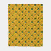 Yellow Daisy Blume Nattern Pattern Fleecedecke (Vorderseite)