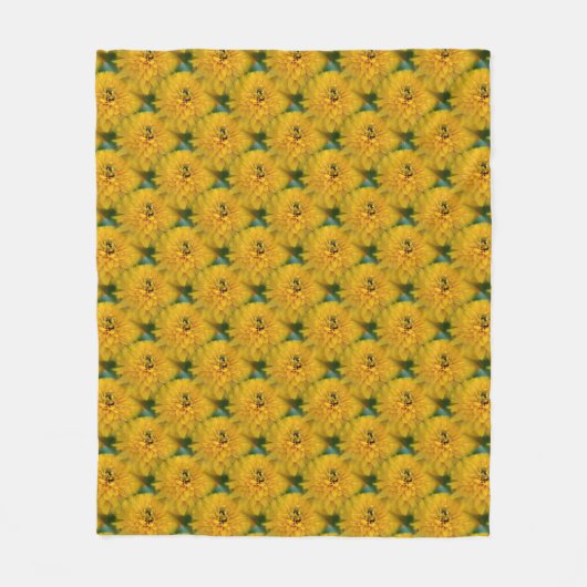 Yellow Daisy Blume Nattern Pattern Fleecedecke (Vorderseite)