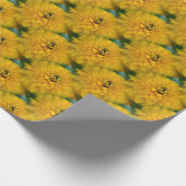 Yellow Daisy Blume Nattern Pattern Geschenkpapier (Ecke)