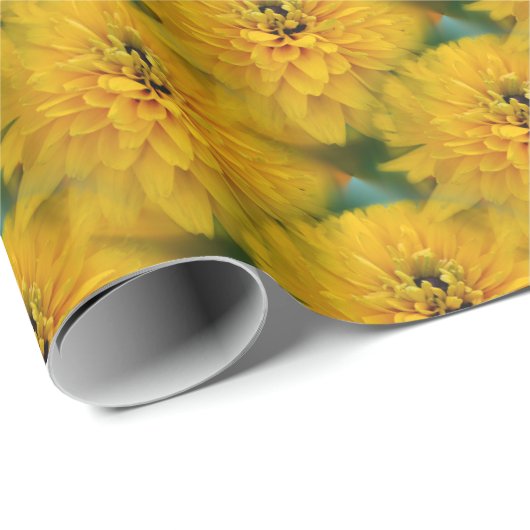 Yellow Daisy Blume Nattern Pattern Geschenkpapier (Rolleneckpunkt)