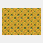 Yellow Daisy Blume Nattern Pattern Geschenkpapier Set (Vorderseite)