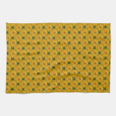 Yellow Daisy Blume Nattern Pattern Geschirrtuch (Horizontal)