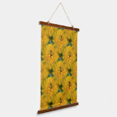Yellow Daisy Blume Nattern Pattern Wandteppich Mit Holzrahmen (Gewinkelt)