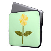 Yellow Daisy Blume Notebook-Tasche Laptopschutzhülle (Vorderseite Links)
