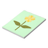 Yellow Daisy Blume Notepad Notizblock (Rotiert)