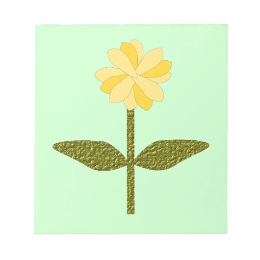 Yellow Daisy Blume Notepad Notizblock (Vorderseite)