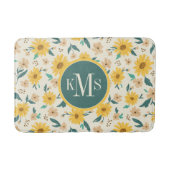 Yellow Daisy Blume Pattern Badematte (Vorderseite)