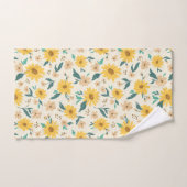 Yellow Daisy Blume Pattern Badhandtuch Set (Handtuch)