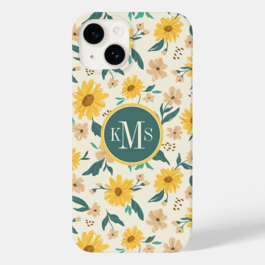 Yellow Daisy Blume Pattern Case-Mate iPhone Hülle (Rückseite)