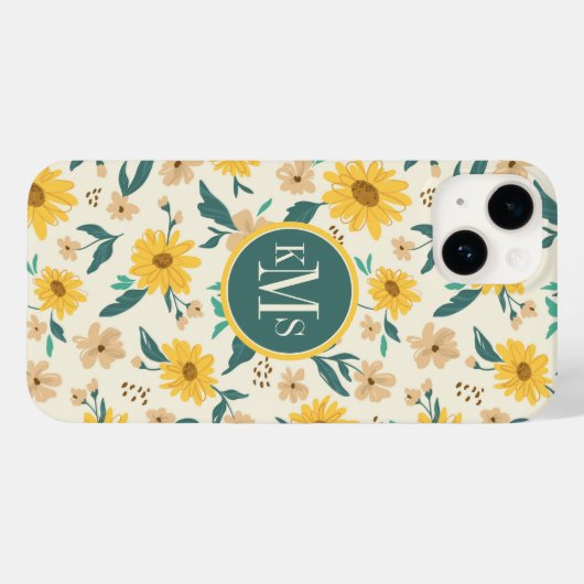 Yellow Daisy Blume Pattern Case-Mate iPhone Hülle (Rückseite (Horizontal))