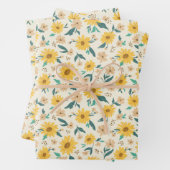 Yellow Daisy Blume Pattern Geschenkpapier Set (Beispiel)