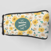 Yellow Daisy Blume Pattern Golf Headcover (Vorderseite)