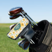 Yellow Daisy Blume Pattern Golf Headcover (In Situ)