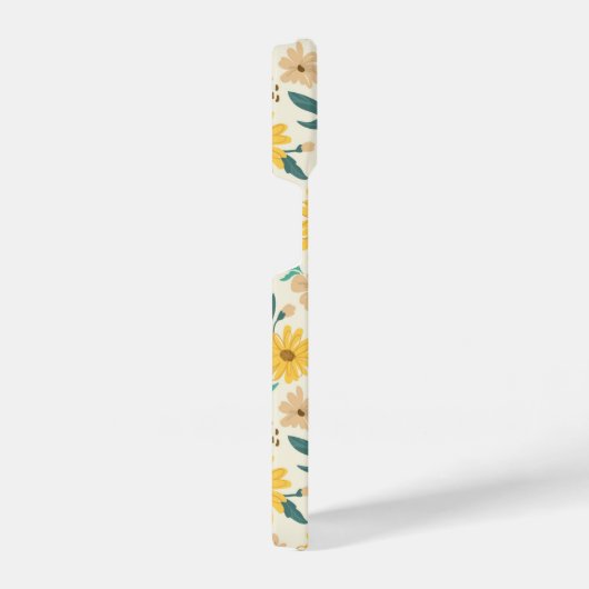 Yellow Daisy Blume Pattern iPhone Hülle (Rechte Seite)