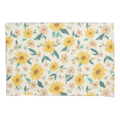 Yellow Daisy Blume Pattern Kissenbezug (Vorderseite)