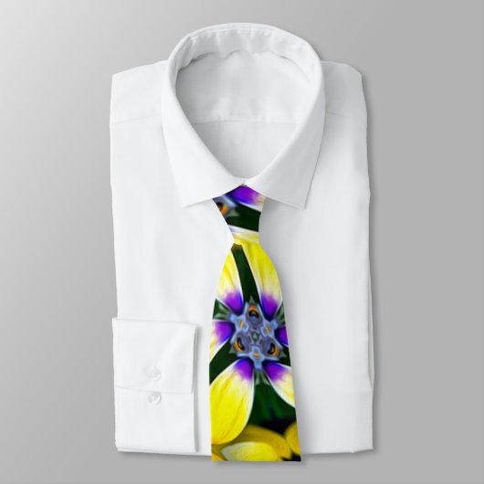 Yellow Daisy Blume Pattern Krawatte (Gebunden)