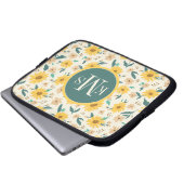 Yellow Daisy Blume Pattern Laptopschutzhülle (Vorne Knopf)