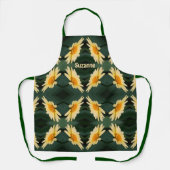 Yellow Daisy Blume Pattern Personalisiert Schürze (Vorderseite)
