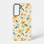 Yellow Daisy Blume Pattern Samsung Galaxy Hülle (Rückseite)