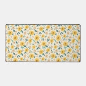 Yellow Daisy Blume Pattern Schreibtischunterlage (Vorderseite)