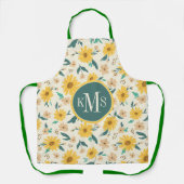 Yellow Daisy Blume Pattern Schürze (Vorderseite)