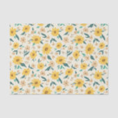 Yellow Daisy Blume Pattern Seidenpapier (Vorderseite)