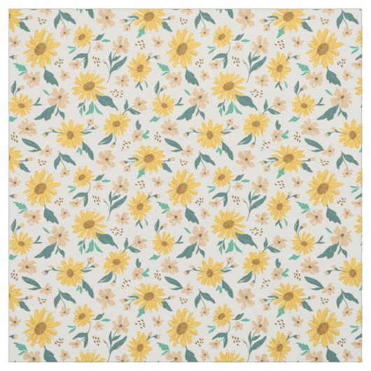 Yellow Daisy Blume Pattern Stoff (Muster)