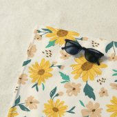Yellow Daisy Blume Pattern Strandtuch (Beispiel)